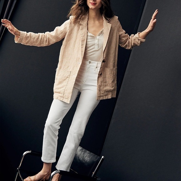 Madewell Classic Straight Jeans in Tile White size 35 or plus 20 - Picture 3 of 13